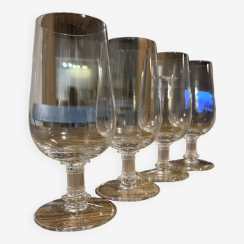 4 verres en cristal Maison Lalique modèle Murat