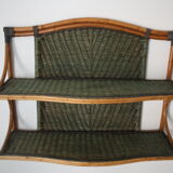 Vintage rattan wall shelf