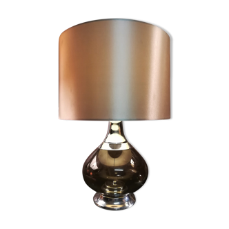 Lampe en verre et chrome