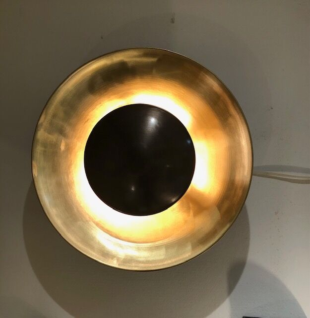 Wall lamp in gold and bronze metal