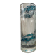Vintage cylindrical crystal vase with inclusion