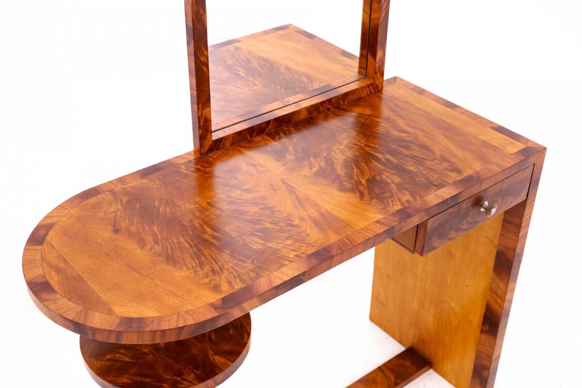 Art Deco Dressing Table and Chair, Poland, ca. 1950.