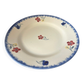 Mary lou plate decorated with small flowers in digoin earthenware