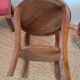 Art deco style solid wood double top side table