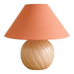 Lampe vintage en céramique - rose