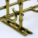 Bamboo-like coat rack in bronze