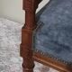 Fauteuil d'angle de style Louis XV assise velours