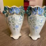 Set of two art-deco vases periwinkle keller and guérin