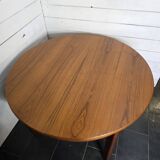 Vintage 60s extendable round teak table