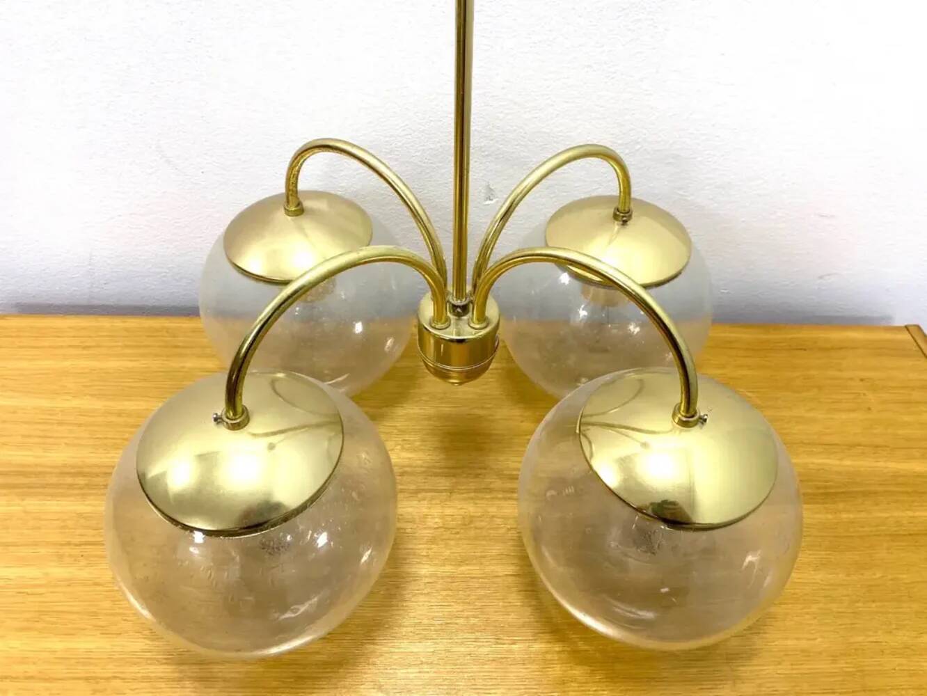Retro chandelier, Kamenický Šenov, 1960s–1970s, Czechoslovakia