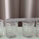 Set of 4 Vintage Ice Textured Shot Glasses / Tealight Holders