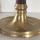 Pair of Scandinavian brass and teak candle holders