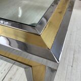 Table basse chrome laiton