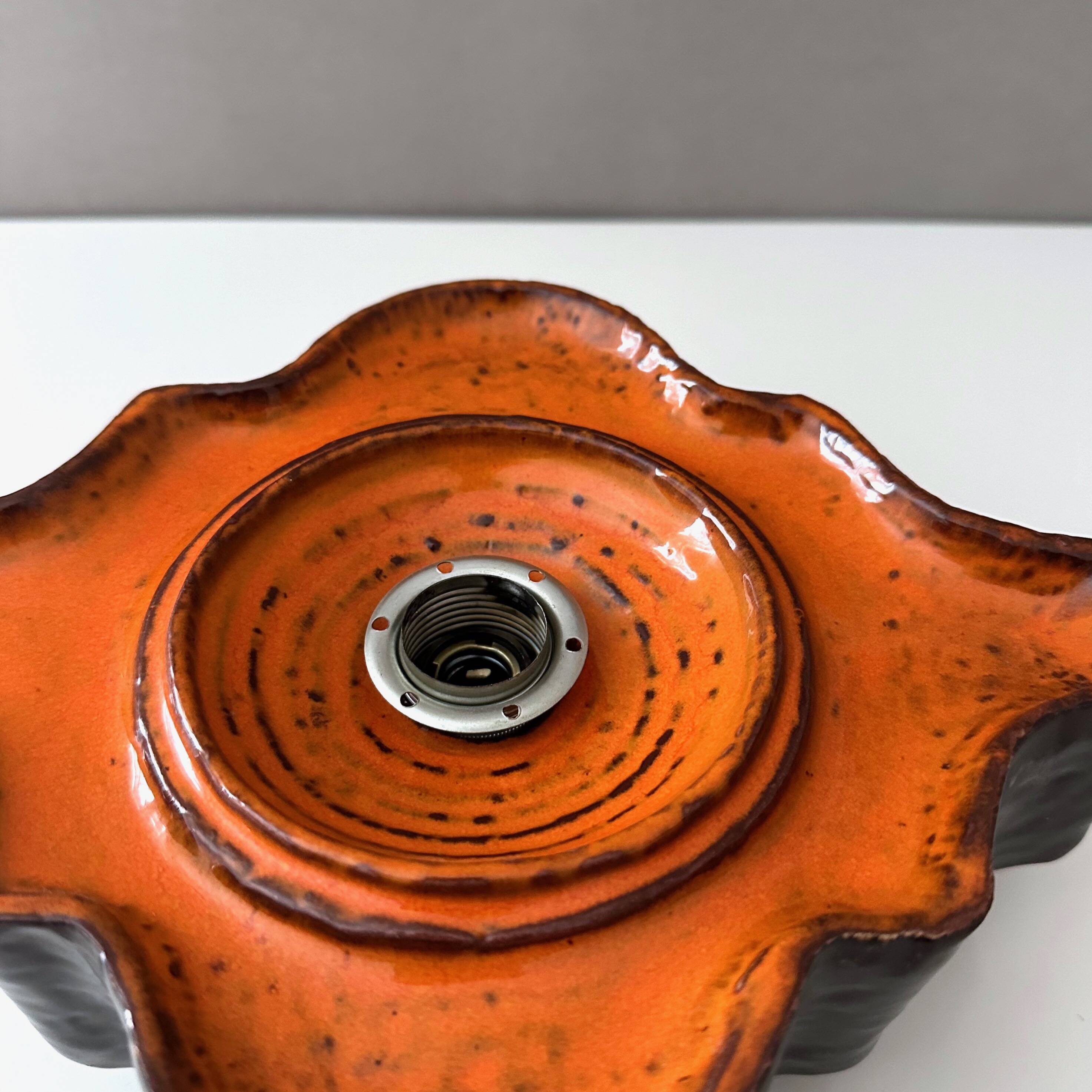 Vintage ceramic wall lamp, Hustadt wall lamp, Pop Art