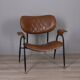 Vintage leather chair by gastone rinaldi for rima, 1950s