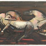Oil on canvas Horses