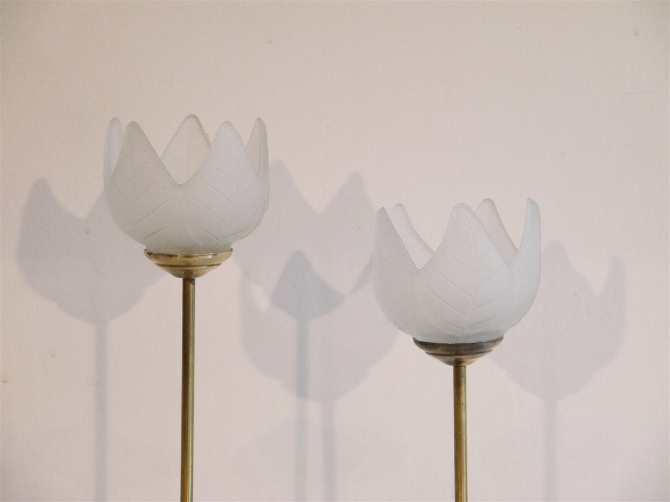 Scandinavian candlesticks in brass and glass