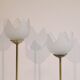Scandinavian candlesticks in brass and glass