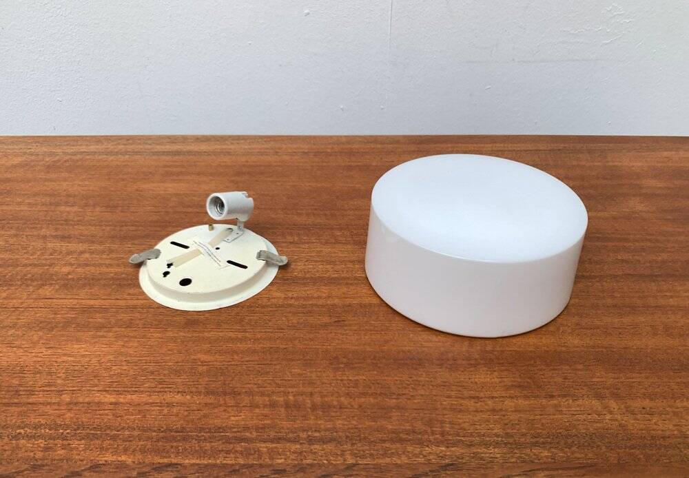 Mid-century German minimalist glass ceiling or wall lamp by Big, 1960s.