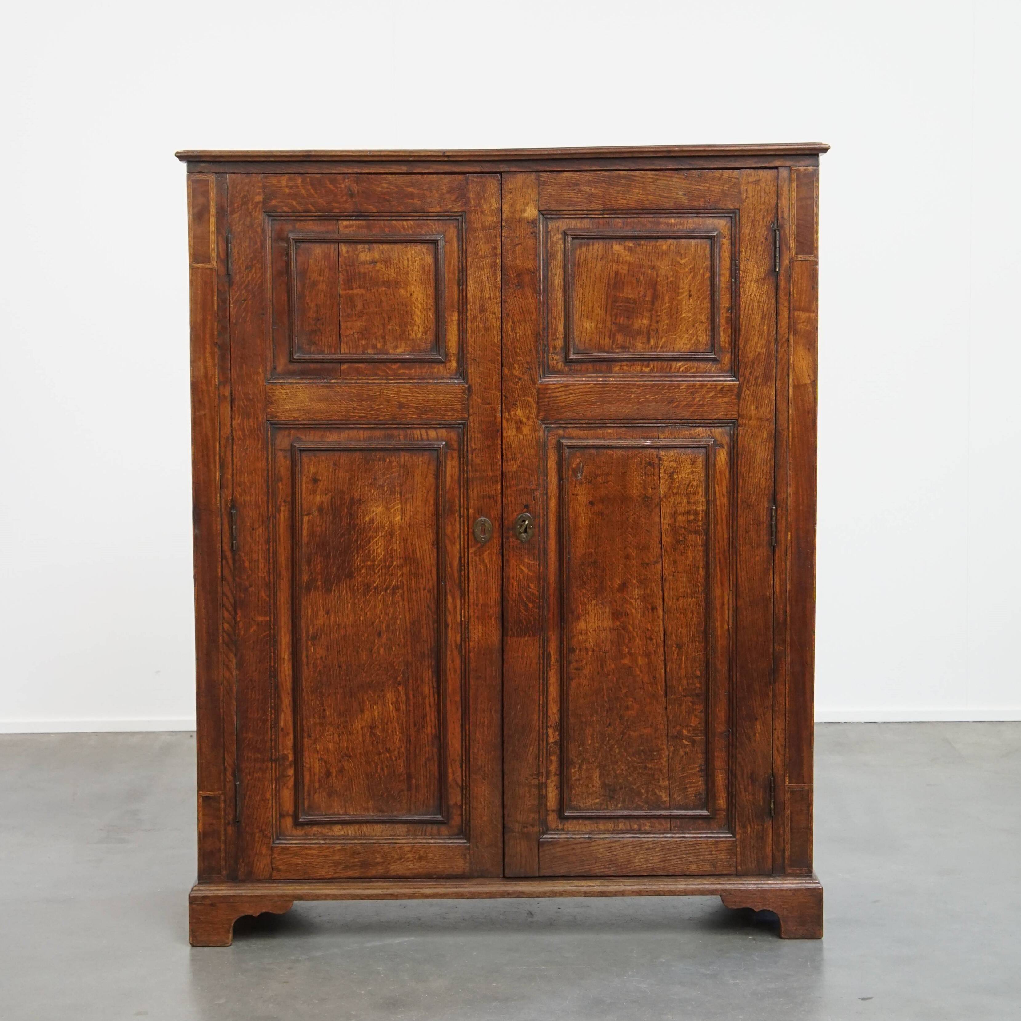 18th-Century Antique English 2-Door Cabinet