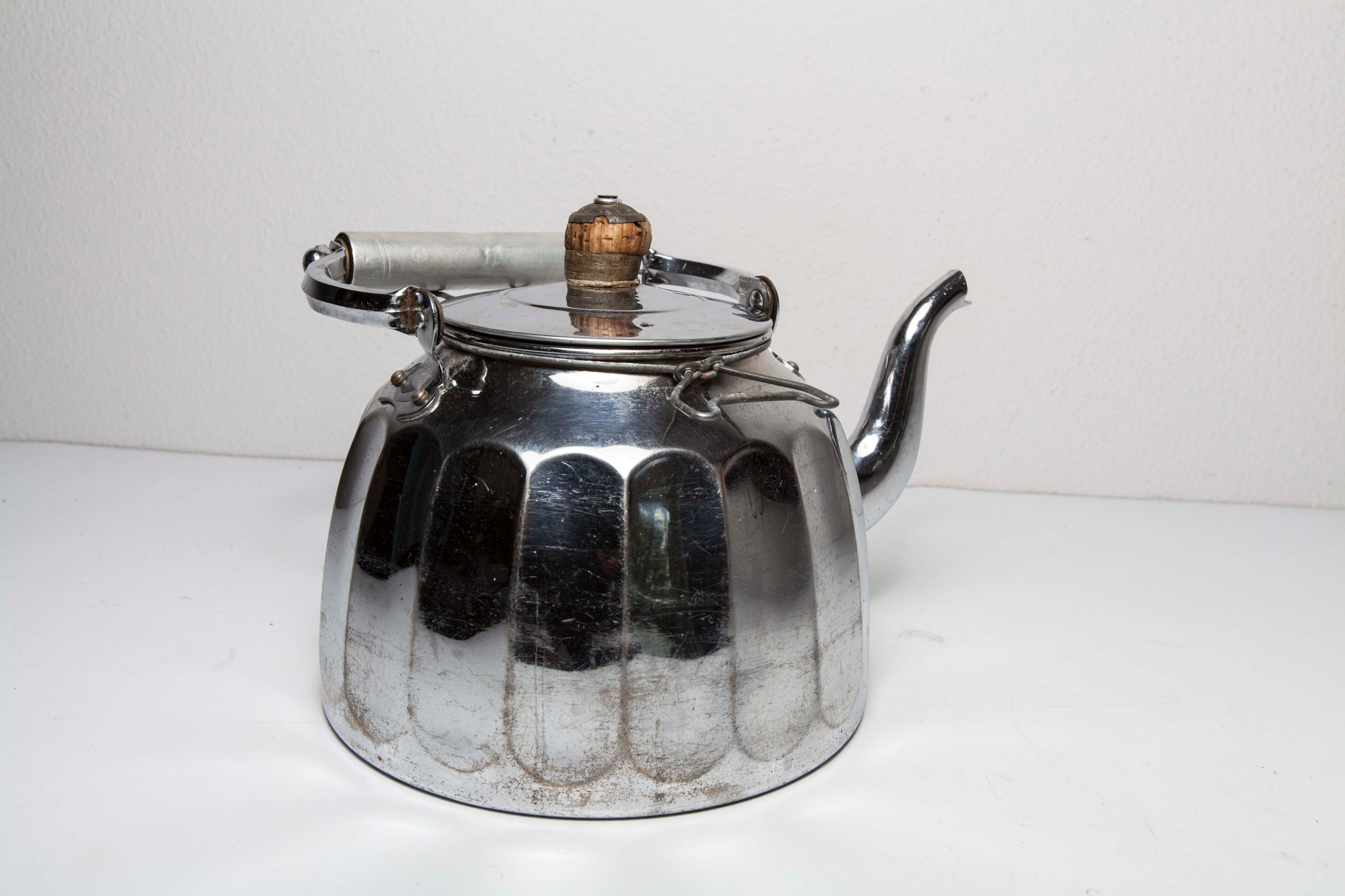 30s chrome teapot