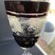 Josephinenhütte - red wine glasses (5) - Art Nouveau - Cut and engraved Crystal Roemer
