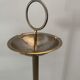 Vintage standing ashtray, 70's, golden metal, marble base