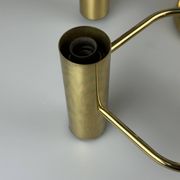 60s 70s 9-bulb ceiling lamp from Leola Leuchten Germany in brass