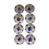 Assiettes anciennes creuses VB fleurs bleues
