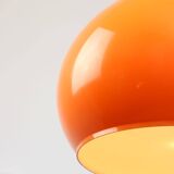 Suspension géante orange Space Age de Guzzini, années 70