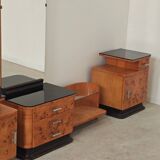 Jindrich Halabala dressing table and bedside tables for Up Zavody 1950