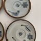6 ceramic cups Ken Edwards, Tonala, Mexico, with sub cups and sugar