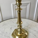 Bougeoir / chandelier en laiton doré années 20
