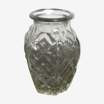 Moulded glass hyacinth vase