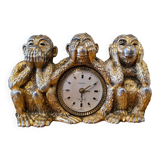 Clock / alarm clock from LANCEL - The 3 monkeys of wisdom