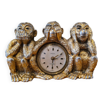 Clock / alarm clock from LANCEL - The 3 monkeys of wisdom