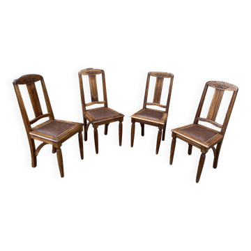 4 Art Deco dining chairs