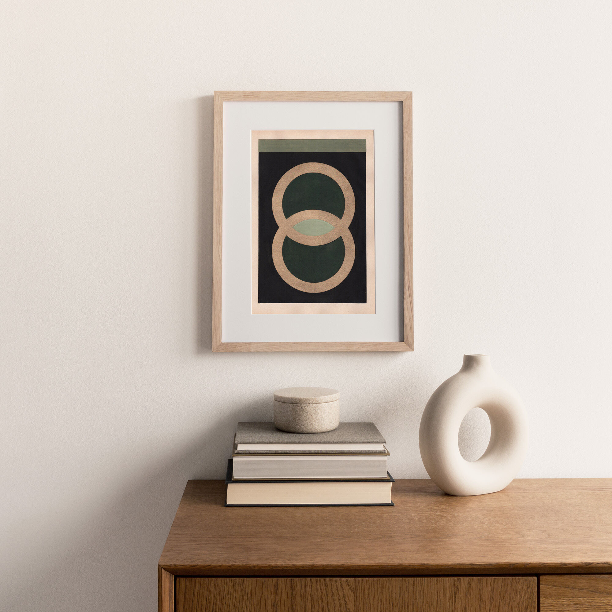 Collage on dated and signed paper without frame