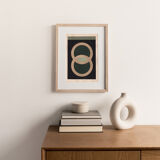 Collage on dated and signed paper without frame