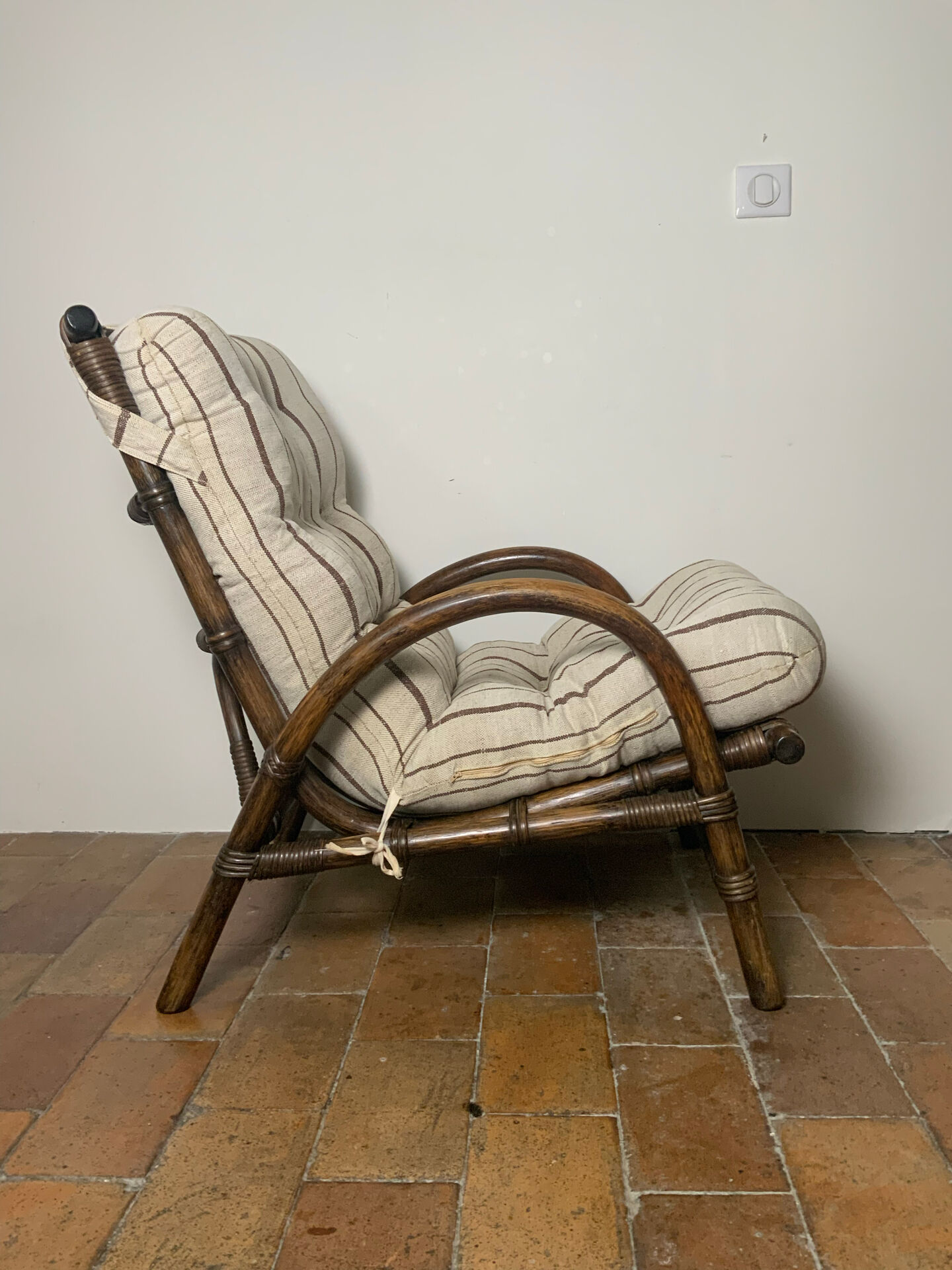 Fauteuil en rotin 1970
