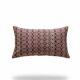 Housse de coussin Kachin bordeaux et beige
