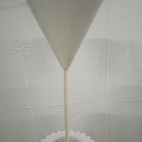 Suspension scandinave opaline blanc drapée