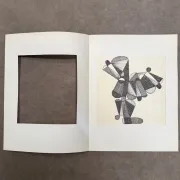 Dessin composition moderne 1970 par François de Chabot