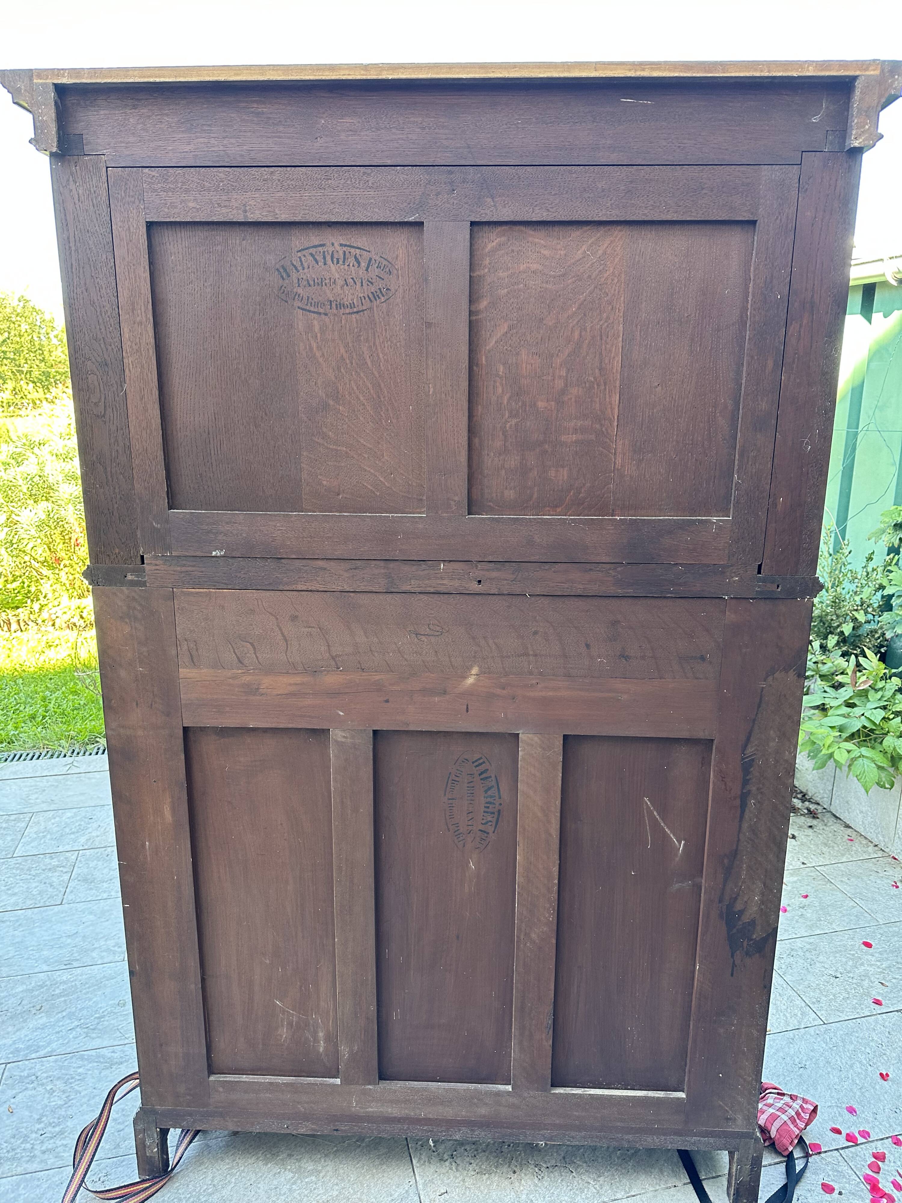 Haentges frères renaissance style cabinet in walnut