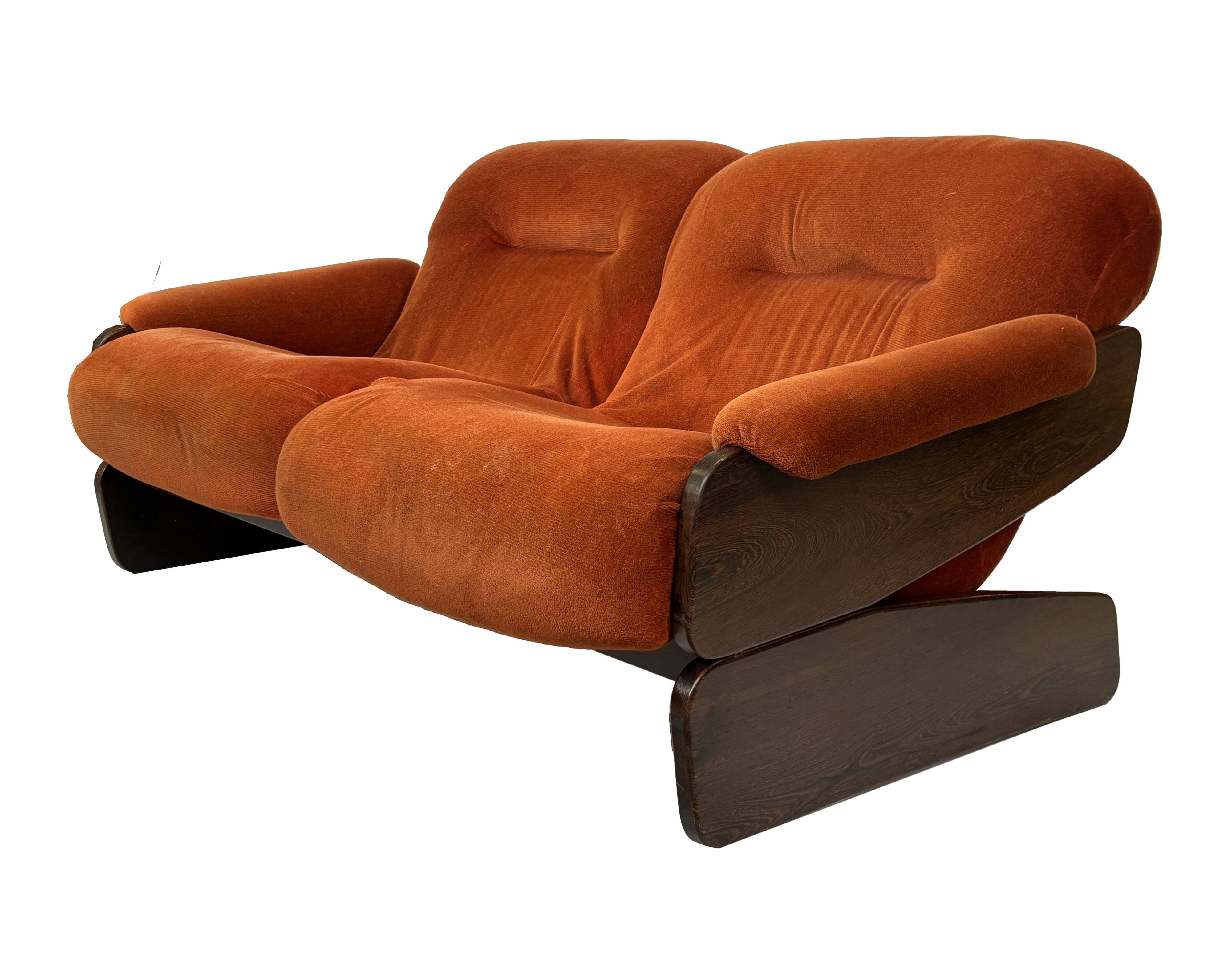 Vintage Space Age Sofa Two Seater Sofa Design 1970s