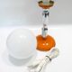 1970s chrome and orange table lamp design