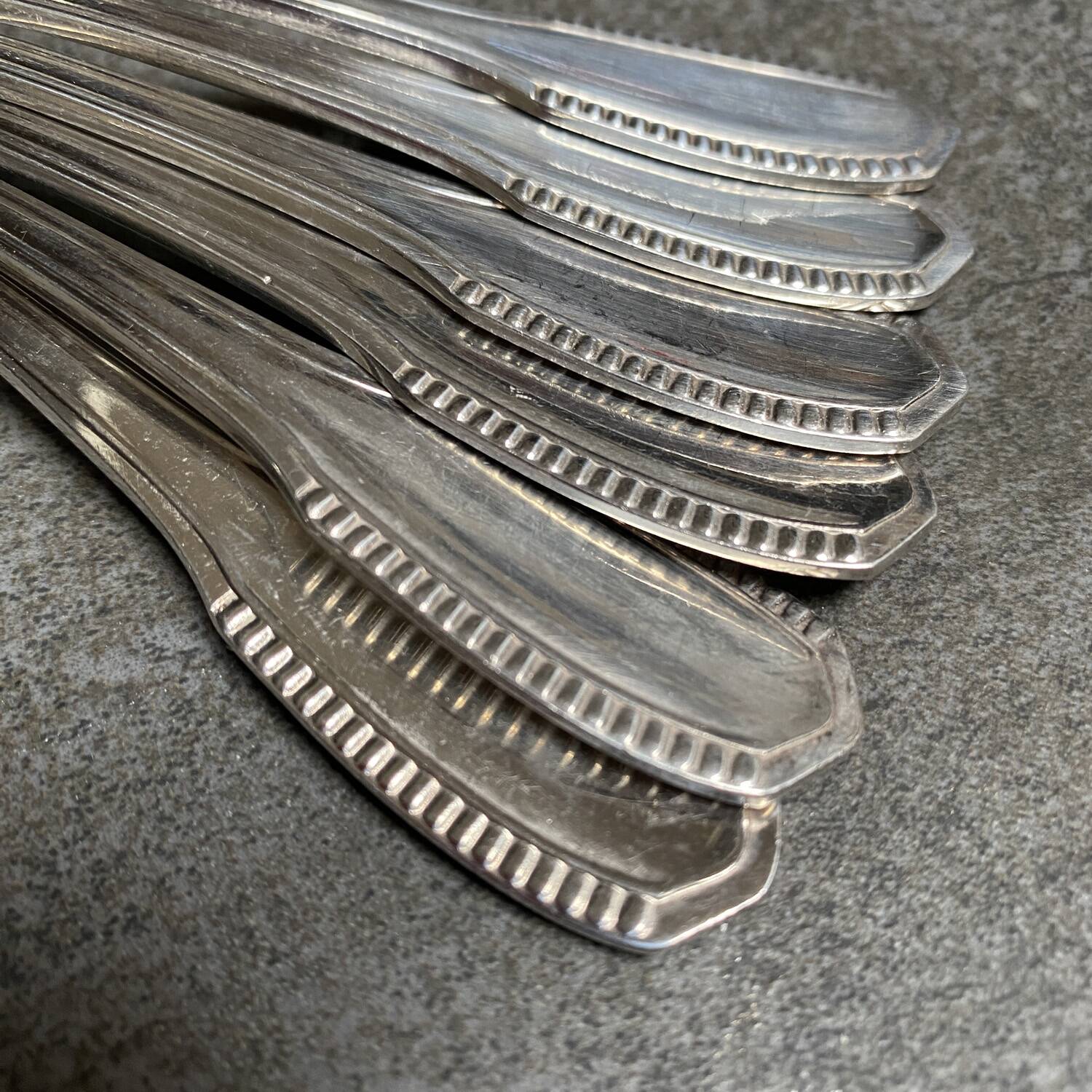 Old beaded silver metal housewife