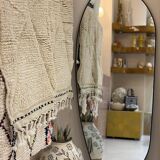 Large organic narcissus mirror - black