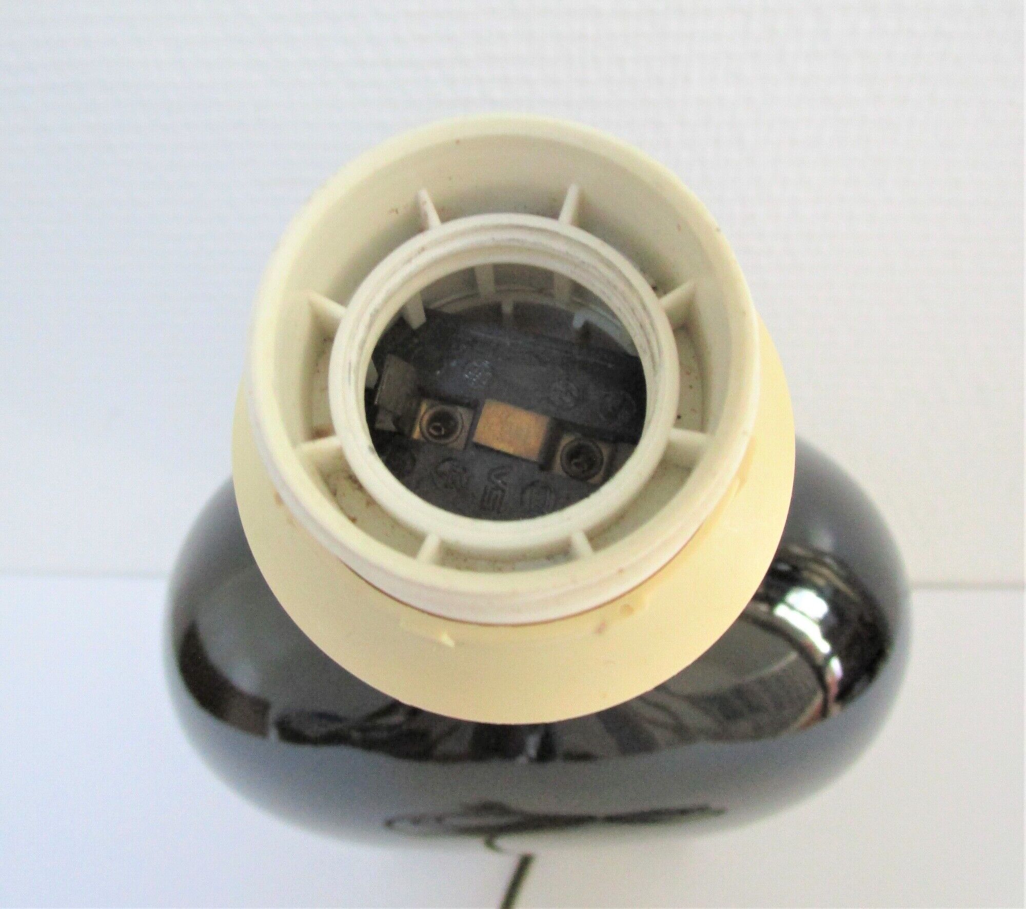 Black ceramic lamp foot robert de schuytener 90s