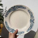 Set of 8 flat plates iron earth model Longchamp Alésia